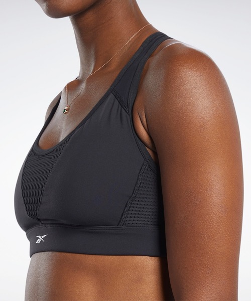 Reebok(リーボック)の「 ヒーロー ミディアムインパクト レーサー ブラ / Hero Medium-Impact Racer Bra(スポーツブラ・レディース・ブラック/アクア/ブルー・SMALL/XX-LARGE/MEDIUM/LARGE/X-LARGE)」の5枚目の写真