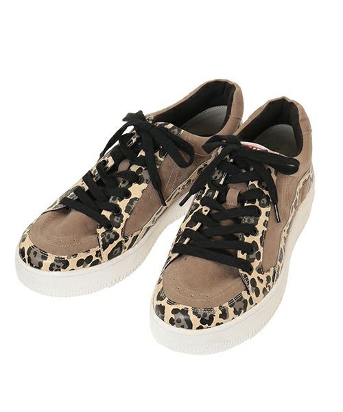 Candy Stripper（キャンディストリッパー）の「LEOPARD SWITCHED スニーカー（スニーカー・レディース・ブラック/ベージュ/ブルー/ピンク・S/M/L）」の3枚目の写真