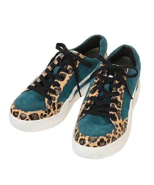 Candy Stripper（キャンディストリッパー）の「LEOPARD SWITCHED スニーカー（スニーカー・レディース・ブラック/ベージュ/ブルー/ピンク・S/M/L）」の4枚目の写真