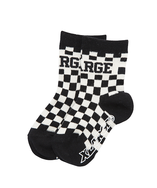 XLARGE KIDS（エクストララージキッズ）の「CHECKER STAR SOCKS（ソックス/靴下・キッズ・ネイビー/ブラック・MEDIUM/LARGE）」の2枚目の写真