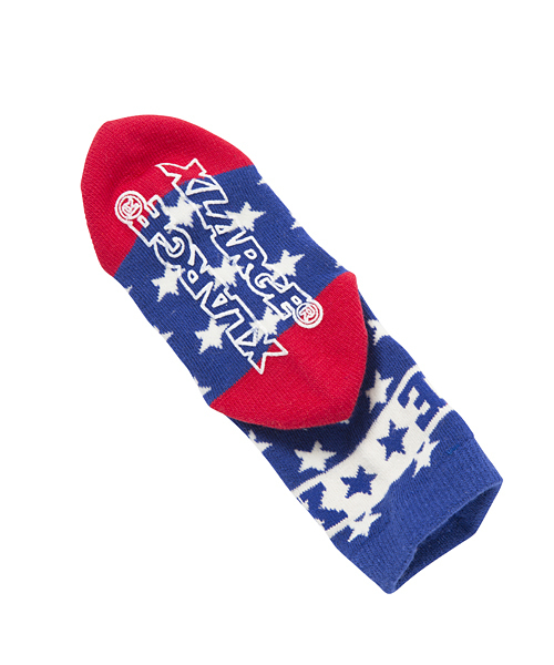 XLARGE KIDS（エクストララージキッズ）の「CHECKER STAR SOCKS（ソックス/靴下・キッズ・ネイビー/ブラック・MEDIUM/LARGE）」の5枚目の写真