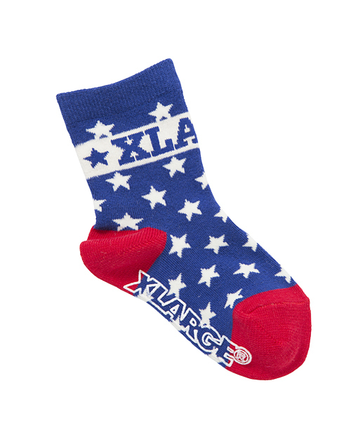 XLARGE KIDS（エクストララージキッズ）の「CHECKER STAR SOCKS（ソックス/靴下・キッズ・ネイビー/ブラック・MEDIUM/LARGE）」の6枚目の写真