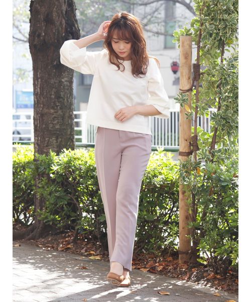 dazzlin（ダズリン）の「ボリュームスリーブプルオーバー（Tシャツ/カットソー・レディース・ブラウン/アイボリー/ミント・FREE）」の22枚目の写真