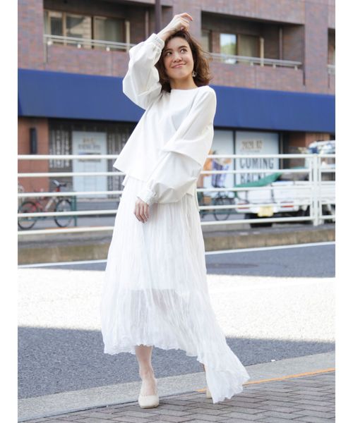 dazzlin（ダズリン）の「ボリュームスリーブプルオーバー（Tシャツ/カットソー・レディース・ブラウン/アイボリー/ミント・FREE）」の15枚目の写真