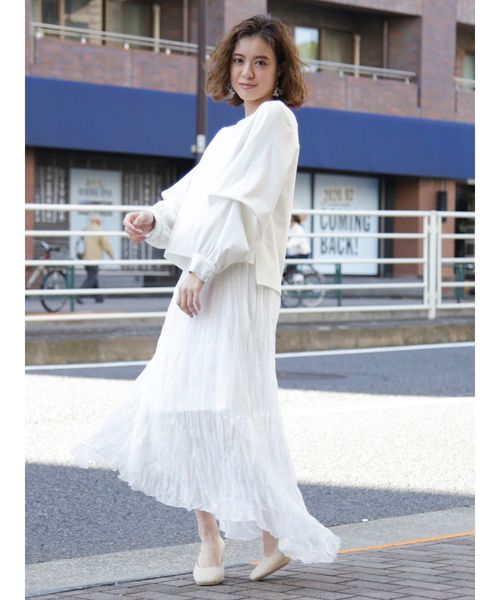 dazzlin（ダズリン）の「ボリュームスリーブプルオーバー（Tシャツ/カットソー・レディース・ブラウン/アイボリー/ミント・FREE）」の16枚目の写真