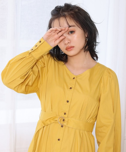 one after another NICE CLAUP（ワンアフターアナザーナイスクラップ）の「ティアードロングワンピース（ワンピース・レディース・イエロー/グリーン/アイボリー・FREE）」の10枚目の写真