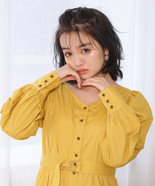 one after another NICE CLAUP（ワンアフターアナザーナイスクラップ）の「ティアードロングワンピース（ワンピース・レディース・イエロー/グリーン/アイボリー・FREE）」の12枚目の写真