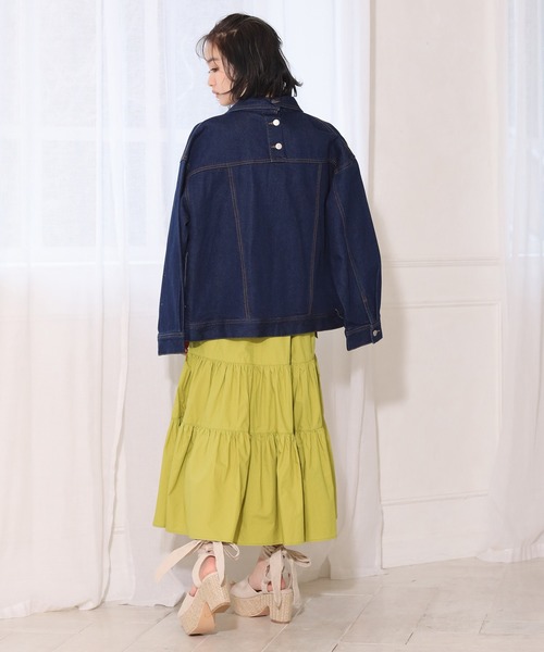 one after another NICE CLAUP（ワンアフターアナザーナイスクラップ）の「ティアードロングワンピース（ワンピース・レディース・イエロー/グリーン/アイボリー・FREE）」の17枚目の写真