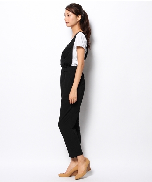 Kastane（カスタネ）の「【Kastane】V開きサロペット（サロペット/オーバーオール・レディース・ブラウン/ブラック・FREE）」の7枚目の写真