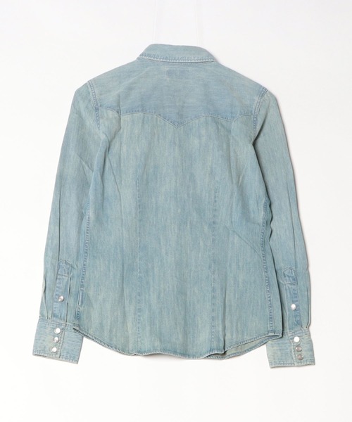 RRL(ダブル アール エル)の「インディゴ デニム ウエスタン シャツ(シャツ/ブラウス・レディース・ブルー系2・2/4/3/1/5)」の7枚目の写真