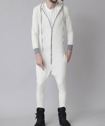 【NO ID.】Knit Denim All-In-One / ニット デニム オールインワン