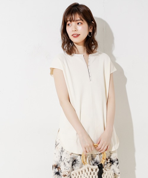 natural couture(ナチュラルクチュール)の「しっかりリブホックがポイントプルオーバー(Tシャツ/カットソー・レディース・ブラック/ベージュ/ブルー/アイボリー/ミント・FREE)」の14枚目の写真