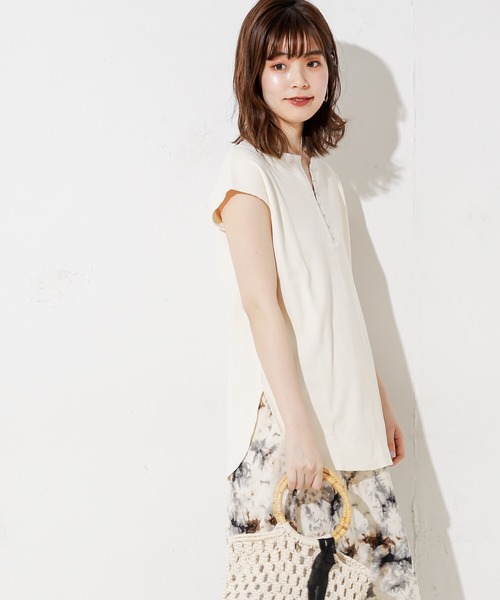natural couture(ナチュラルクチュール)の「しっかりリブホックがポイントプルオーバー(Tシャツ/カットソー・レディース・ブラック/ベージュ/ブルー/アイボリー/ミント・FREE)」の16枚目の写真