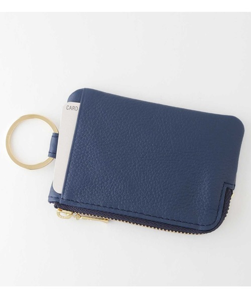 GEORGE'S(ジョージズ)の「牛革キーポーチ ミニ(キーケース/キーアクセサリー・レディース・ライトグレー/ブラック/ネイビー/ブルー系その他/キャメル/チャコールグレー/ミント・FREE)」の6枚目の写真