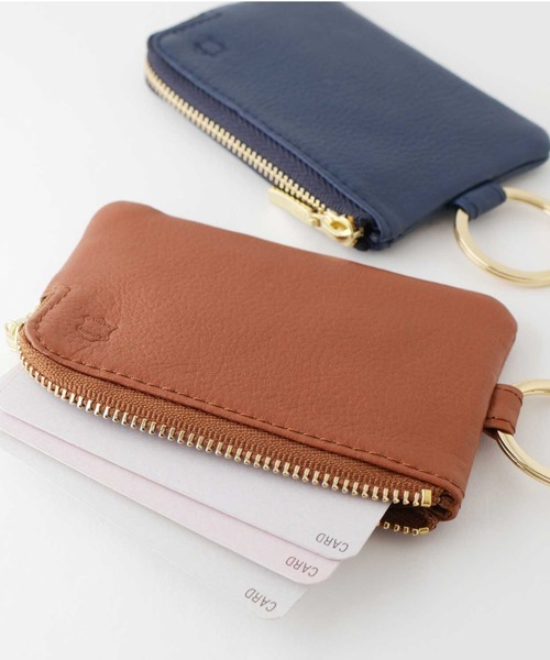 GEORGE'S(ジョージズ)の「牛革キーポーチ ミニ(キーケース/キーアクセサリー・レディース・ライトグレー/ブラック/ネイビー/ブルー系その他/キャメル/チャコールグレー/ミント・FREE)」の7枚目の写真