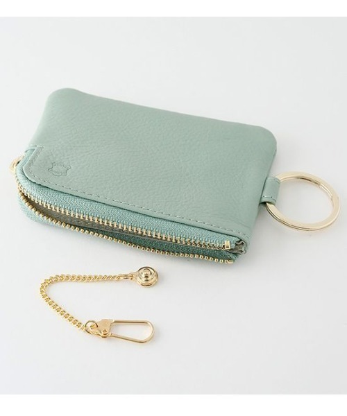 GEORGE'S(ジョージズ)の「牛革キーポーチ ミニ(キーケース/キーアクセサリー・レディース・ライトグレー/ブラック/ネイビー/ブルー系その他/キャメル/チャコールグレー/ミント・FREE)」の5枚目の写真