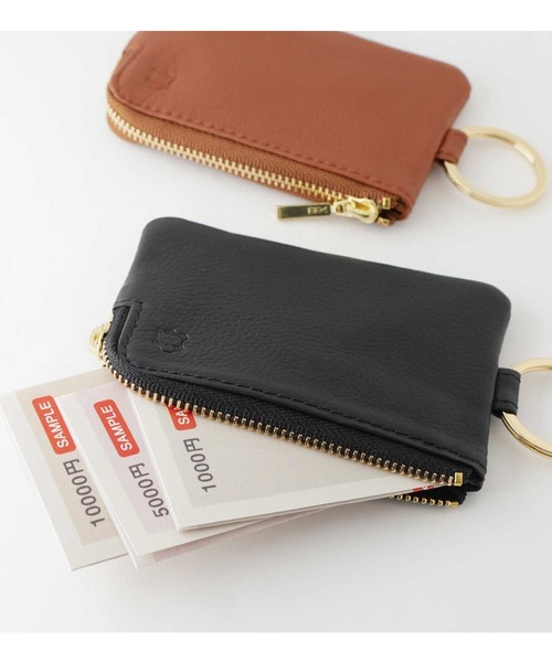 GEORGE'S(ジョージズ)の「牛革キーポーチ ミニ(キーケース/キーアクセサリー・レディース・ライトグレー/ブラック/ネイビー/ブルー系その他/キャメル/チャコールグレー/ミント・FREE)」の14枚目の写真