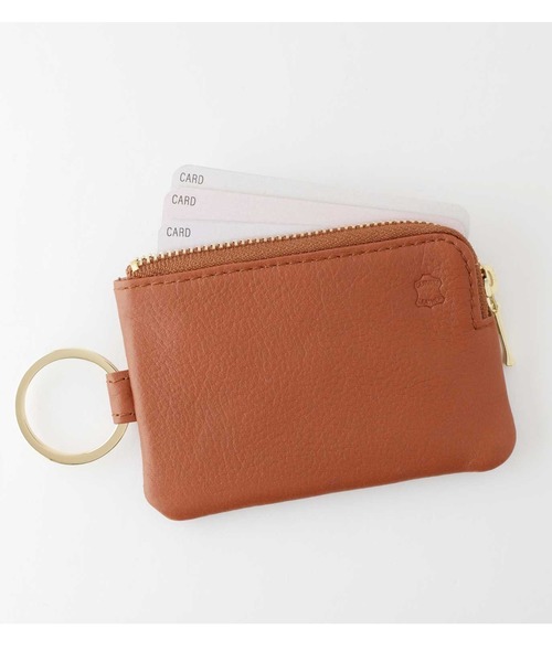 GEORGE'S(ジョージズ)の「牛革キーポーチ ミニ(キーケース/キーアクセサリー・レディース・ライトグレー/ブラック/ネイビー/ブルー系その他/キャメル/チャコールグレー/ミント・FREE)」の9枚目の写真