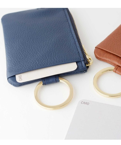 GEORGE'S(ジョージズ)の「牛革キーポーチ ミニ(キーケース/キーアクセサリー・レディース・ライトグレー/ブラック/ネイビー/ブルー系その他/キャメル/チャコールグレー/ミント・FREE)」の11枚目の写真