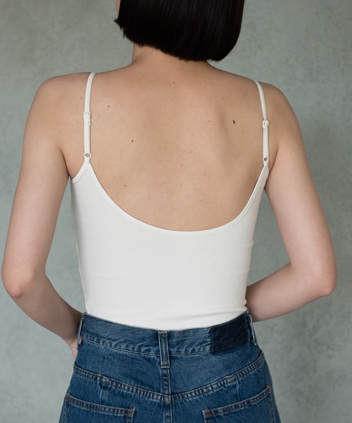 Aunt Marie's（アントマリーズ）の「【カップ付き】バックオープンキャミソール/AUNT MARIE'S（キャミソール・レディース・ブラック/ナチュラル/カーキ/ダークブラウン・FREE）」の14枚目の写真