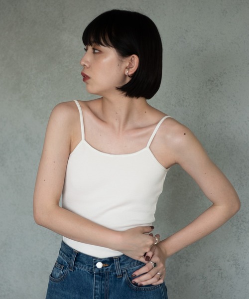 Aunt Marie's（アントマリーズ）の「【カップ付き】バックオープンキャミソール/AUNT MARIE'S（キャミソール・レディース・ブラック/ナチュラル/カーキ/ダークブラウン・FREE）」の12枚目の写真