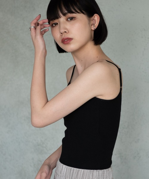 Aunt Marie's（アントマリーズ）の「【カップ付き】バックオープンキャミソール/AUNT MARIE'S（キャミソール・レディース・ブラック/ナチュラル/カーキ/ダークブラウン・FREE）」の7枚目の写真