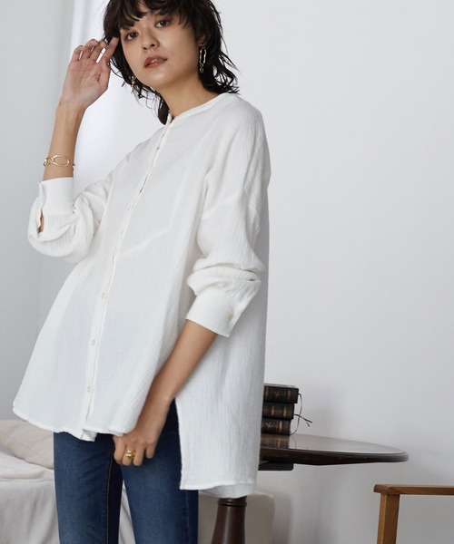 【TOMORROW LAND】Edition バンドカラービックシャツ OMNES Another Edition（オムネス アナザーエディション）の「ダブル