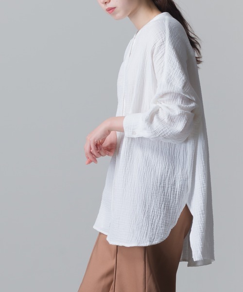 【TOMORROW LAND】Edition バンドカラービックシャツ OMNES Another Edition（オムネス アナザーエディション）の「ダブル