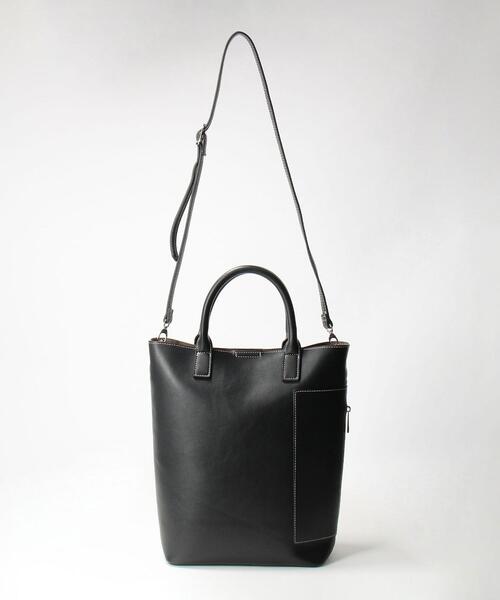 BEAUTY&YOUTH UNITED ARROWS（ビューティーアンドユースユナイテッドアローズ）の「BY ステッチビッグショルダーバッグ -2WAY- о（トートバッグ・レディース・オレンジ系その他/ブラック・FREE）」の8枚目の写真