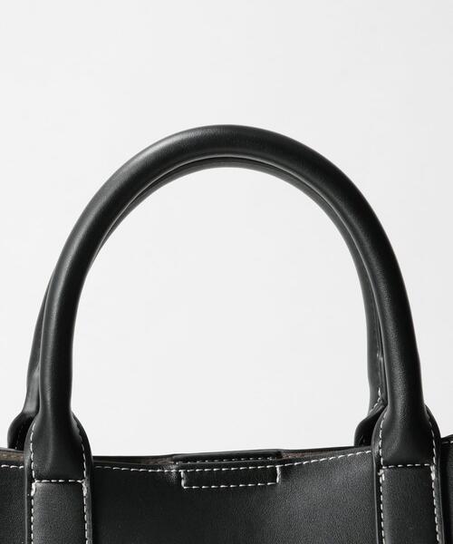 BEAUTY&YOUTH UNITED ARROWS（ビューティーアンドユースユナイテッドアローズ）の「BY ステッチビッグショルダーバッグ -2WAY- о（トートバッグ・レディース・オレンジ系その他/ブラック・FREE）」の5枚目の写真