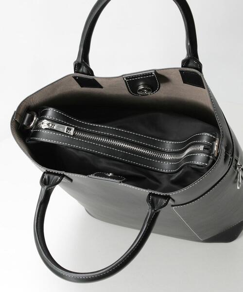 BEAUTY&YOUTH UNITED ARROWS（ビューティーアンドユースユナイテッドアローズ）の「BY ステッチビッグショルダーバッグ -2WAY- о（トートバッグ・レディース・オレンジ系その他/ブラック・FREE）」の3枚目の写真