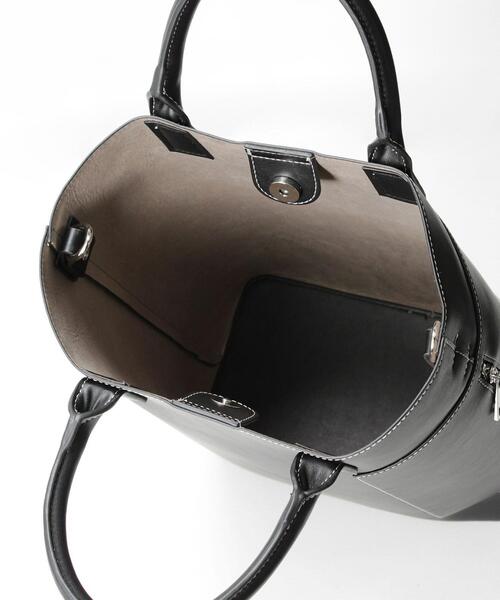 BEAUTY&YOUTH UNITED ARROWS（ビューティーアンドユースユナイテッドアローズ）の「BY ステッチビッグショルダーバッグ -2WAY- о（トートバッグ・レディース・オレンジ系その他/ブラック・FREE）」の18枚目の写真