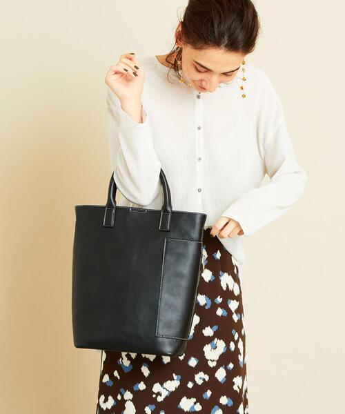 BEAUTY&YOUTH UNITED ARROWS（ビューティーアンドユースユナイテッドアローズ）の「BY ステッチビッグショルダーバッグ -2WAY- о（トートバッグ・レディース・オレンジ系その他/ブラック・FREE）」の12枚目の写真