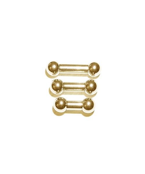 MORPH(モルフ)の「MORPH モルフ バーベルボディーピアス 4ゲージ 8mm~16mm(ピアス(片耳用)・メンズ・ゴールド・8/14/12/10/16)」の3枚目の写真