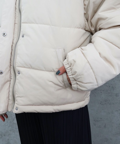 Riberry（リベリー）の「中綿ダウンジャケット（ダウンジャケット/コート・レディース・ブラック/ベージュ/アイボリー・FREE）」の10枚目の写真