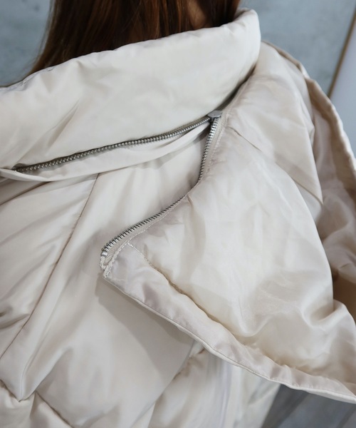 Riberry（リベリー）の「中綿ダウンジャケット（ダウンジャケット/コート・レディース・ブラック/ベージュ/アイボリー・FREE）」の7枚目の写真