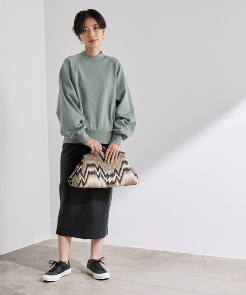 アダムエロペ　【WEB限定品】 チャコールグレー FREE ADAM ET ROPE'（アダムエロペ）の「【WEB限定】グロススウェット