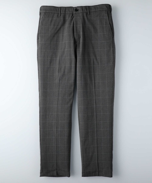 PLUS ONE（プラスワン）の「【PLUS ONE】起毛チェックイージーパンツ（その他パンツ・メンズ・ブラウン/グレー・S/M/L/XL）」の2枚目の写真