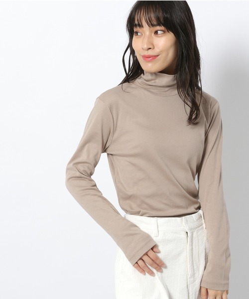 LAKOLE(ラコレ)の「【保温】ウィンターコットンインナータートルネックカットソー / LAKOLE(Tシャツ/カットソー・レディース・ライトグレー/ブラック/オフホワイト/サンドグレー・SMALL/MEDIUM)」の1枚目の写真