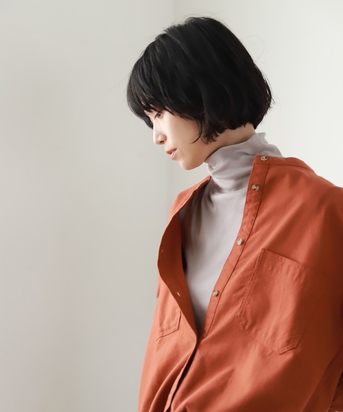 LAKOLE(ラコレ)の「【保温】ウィンターコットンインナータートルネックカットソー / LAKOLE(Tシャツ/カットソー・レディース・ライトグレー/ブラック/オフホワイト/サンドグレー・SMALL/MEDIUM)」の4枚目の写真