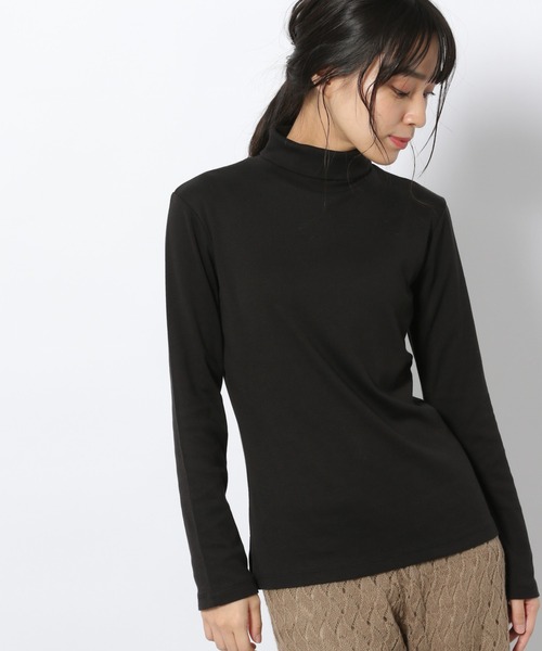 LAKOLE(ラコレ)の「【保温】ウィンターコットンインナータートルネックカットソー / LAKOLE(Tシャツ/カットソー・レディース・ライトグレー/ブラック/オフホワイト/サンドグレー・SMALL/MEDIUM)」の3枚目の写真