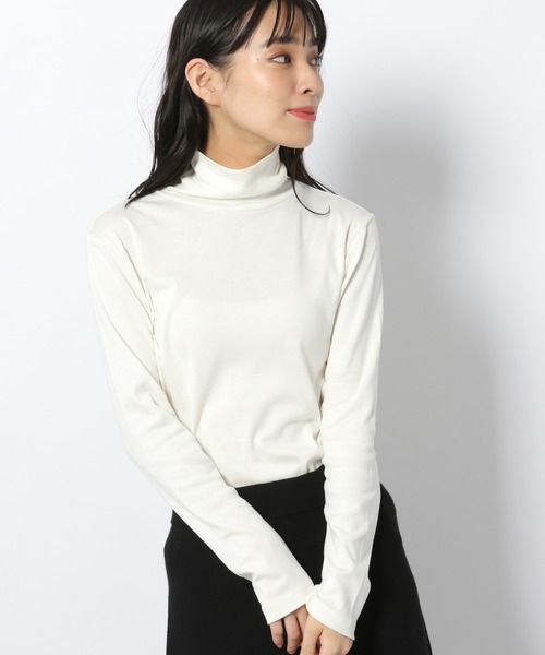 LAKOLE(ラコレ)の「【保温】ウィンターコットンインナータートルネックカットソー / LAKOLE(Tシャツ/カットソー・レディース・ライトグレー/ブラック/オフホワイト/サンドグレー・SMALL/MEDIUM)」の17枚目の写真