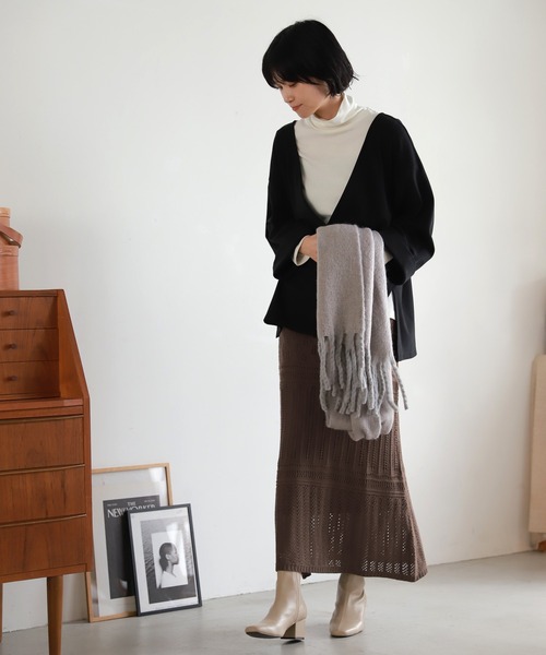 LAKOLE(ラコレ)の「【保温】ウィンターコットンインナータートルネックカットソー / LAKOLE(Tシャツ/カットソー・レディース・ライトグレー/ブラック/オフホワイト/サンドグレー・SMALL/MEDIUM)」の7枚目の写真