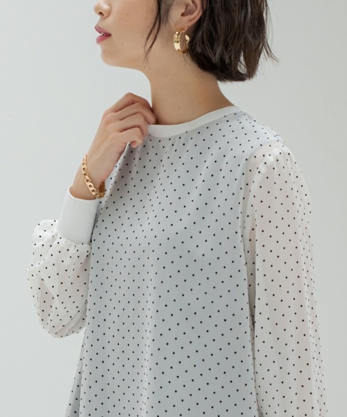 セール ドットシフォンブラウス シャツ ブラウス Loungedress ラウンジドレス のファッション通販 Zozotown