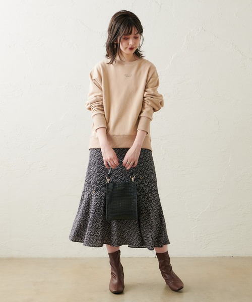 natural couture（ナチュラルクチュール）の「裾切替マーメイドスカート（スカート・レディース・ライトベージュ/レンガ/ブルー/ブラック・FREE）」の7枚目の写真