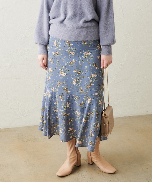 natural couture（ナチュラルクチュール）の「裾切替マーメイドスカート（スカート・レディース・ライトベージュ/レンガ/ブルー/ブラック・FREE）」の13枚目の写真