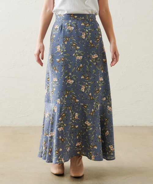 natural couture（ナチュラルクチュール）の「裾切替マーメイドスカート（スカート・レディース・ライトベージュ/レンガ/ブルー/ブラック・FREE）」の21枚目の写真