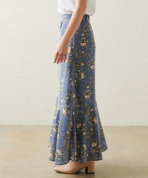 natural couture（ナチュラルクチュール）の「裾切替マーメイドスカート（スカート・レディース・ライトベージュ/レンガ/ブルー/ブラック・FREE）」の22枚目の写真