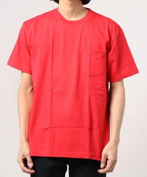 HANES（ヘインズ）の「【0】【Hanes/ヘインズ】 BEEFY-T 1P ポケットTシャツ（Tシャツ/カットソー・メンズ・グレー/ブラック/ホワイト/ネイビー/オリーブ/レッド/グリーン・M/L/XL/S）」の7枚目の写真