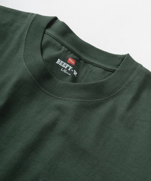 HANES（ヘインズ）の「【0】【Hanes/ヘインズ】 BEEFY-T 1P ポケットTシャツ（Tシャツ/カットソー・メンズ・グレー/ブラック/ホワイト/ネイビー/オリーブ/レッド/グリーン・M/L/XL/S）」の21枚目の写真